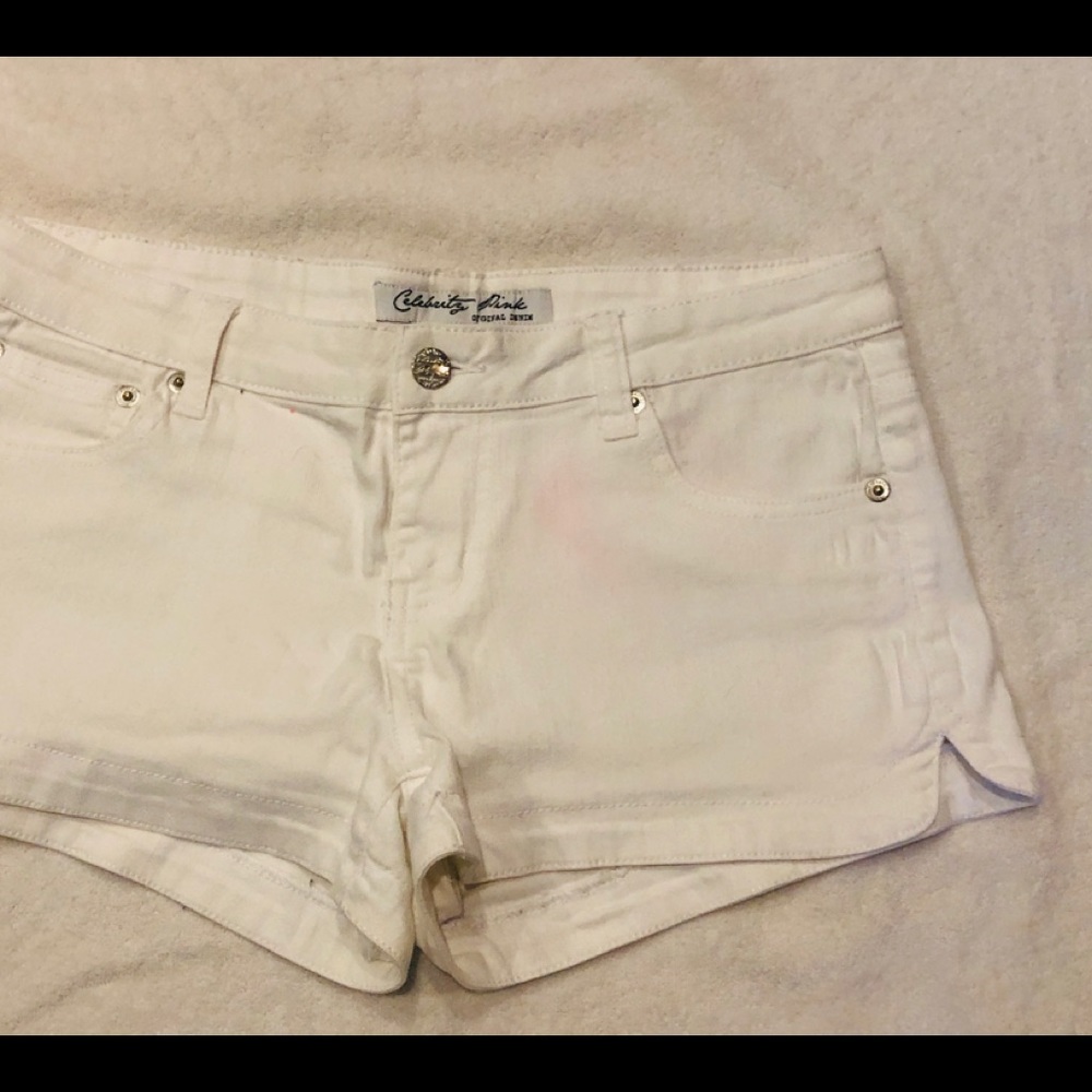 White Jean Shorts